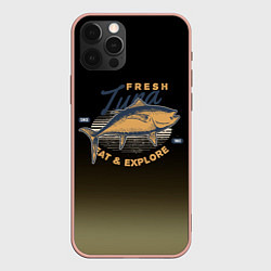 Чехол для iPhone 12 Pro Max Большая рыба fish, цвет: 3D-светло-розовый