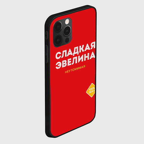 Чехол iPhone 12 Pro Max СЛАДКАЯ ЭВЕЛИНА / 3D-Черный – фото 2