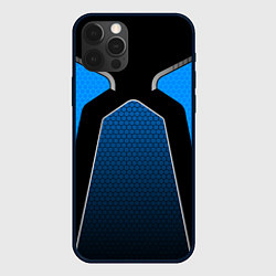 Чехол для iPhone 12 Pro Max ТЕХНОЛОГИЧЕСКАЯ БРОНЯ СИНЯЯ, цвет: 3D-черный