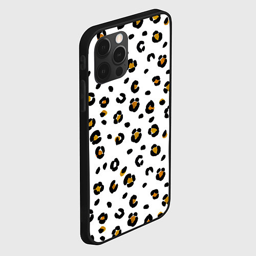 Чехол iPhone 12 Pro Max Пятна леопарда leopard spots / 3D-Черный – фото 2