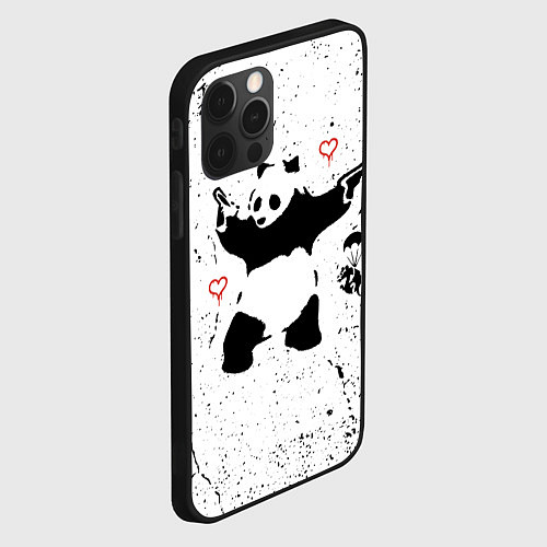 Чехол iPhone 12 Pro Max BANKSY БЭНКСИ панда / 3D-Черный – фото 2