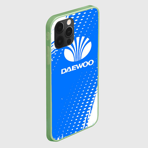 Чехол iPhone 12 Pro Max DAEWOO Autosport / 3D-Салатовый – фото 2
