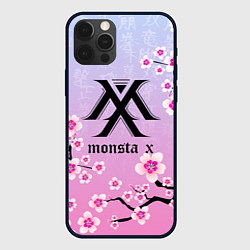 Чехол для iPhone 12 Pro Max MONSTA X САКУРА ЦВЕТЫ, цвет: 3D-черный