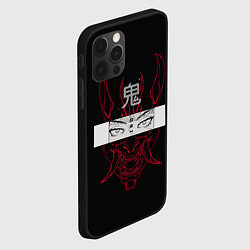 Чехол для iPhone 12 Pro Max Японский демон Oni, цвет: 3D-черный — фото 2