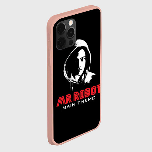 Чехол iPhone 12 Pro Max MR ROBOT Хакер / 3D-Светло-розовый – фото 2