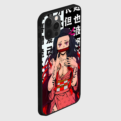 Чехол iPhone 12 Pro Max НЕЗУКО ТЯН / 3D-Черный – фото 2