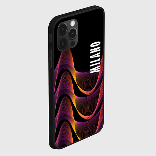 Чехол iPhone 12 Pro Max Fashion pattern Neon Milano / 3D-Черный – фото 2