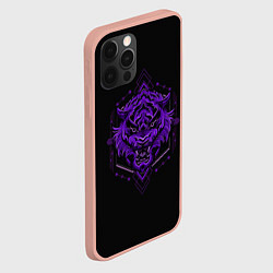 Чехол для iPhone 12 Pro Max Демон Тигр, цвет: 3D-светло-розовый — фото 2