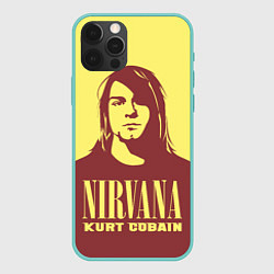 Чехол для iPhone 12 Pro Max Nirvana - Kurt Cobain, цвет: 3D-мятный