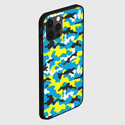 Чехол для iPhone 12 Pro Max Камуфляж Небесно-Синий, цвет: 3D-черный — фото 2