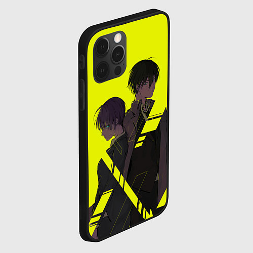 Чехол iPhone 12 Pro Max Аканэ и Нобучика / 3D-Черный – фото 2