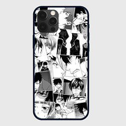 Чехол для iPhone 12 Pro Max Psycho Pass pattern, цвет: 3D-черный
