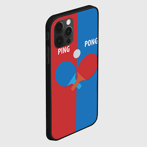 Чехол iPhone 12 Pro Max PING PONG теннис / 3D-Черный – фото 2
