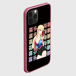 Чехол для iPhone 12 Pro Max Китагава Марин в купальнике, цвет: 3D-малиновый — фото 2