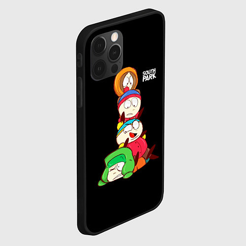 Чехол iPhone 12 Pro Max Южный парк персонажи - South Park / 3D-Черный – фото 2