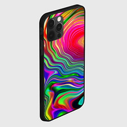 Чехол для iPhone 12 Pro Max Expressive pattern Neon, цвет: 3D-черный — фото 2