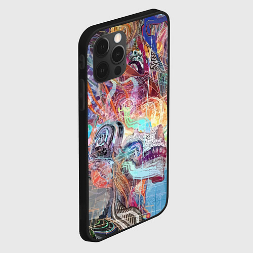 Чехол iPhone 12 Pro Max Cyber skull Vanguard pattern / 3D-Черный – фото 2