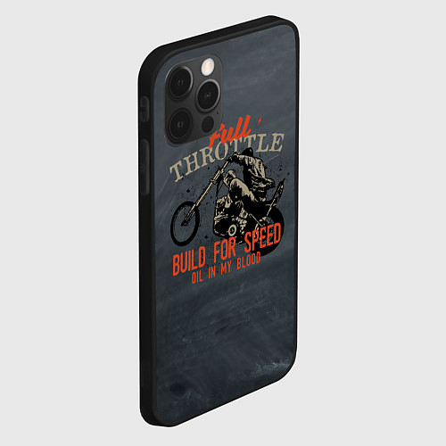 Чехол iPhone 12 Pro Max Full Throttle Полный газ / 3D-Черный – фото 2