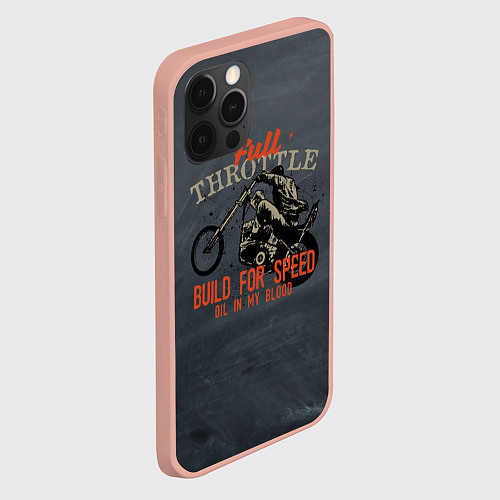 Чехол iPhone 12 Pro Max Full Throttle Полный газ / 3D-Светло-розовый – фото 2