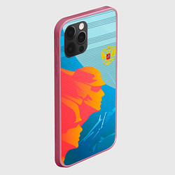 Чехол для iPhone 12 Pro Max Патриот России герб, цвет: 3D-малиновый — фото 2