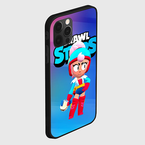 Чехол iPhone 12 Pro Max BrawlStars Janet Джанет / 3D-Черный – фото 2