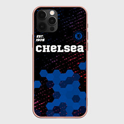 Чехол для iPhone 12 Pro Max CHELSEA Chelsea Est 1905 Графика, цвет: 3D-светло-розовый