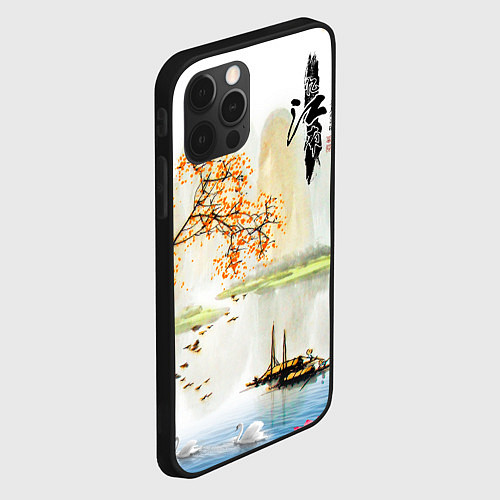 Чехол iPhone 12 Pro Max China Landscape / 3D-Черный – фото 2