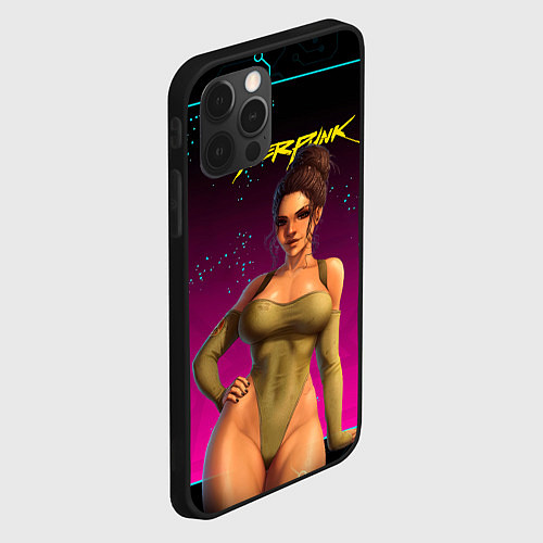 Чехол iPhone 12 Pro Max Sexy сyberpunk Panam 18 / 3D-Черный – фото 2