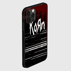 Чехол для iPhone 12 Pro Max KoЯn Корн потеки, цвет: 3D-черный — фото 2