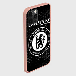 Чехол для iPhone 12 Pro Max CHELSEA Pro Football Соты, цвет: 3D-светло-розовый — фото 2