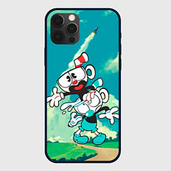 Чехол для iPhone 12 Pro Max 2 Чашечки Cuphead, цвет: 3D-черный