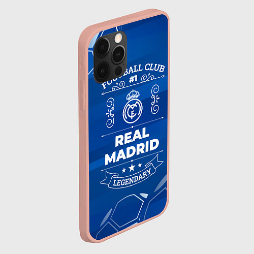 Чехол iPhone 12 Pro Max Real Madrid FC 1 / 3D-Светло-розовый – фото 2