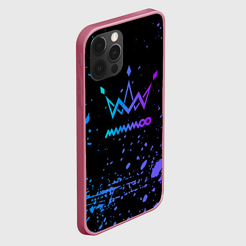 Чехол iPhone 12 Pro Max Mamamoo neon / 3D-Малиновый – фото 2