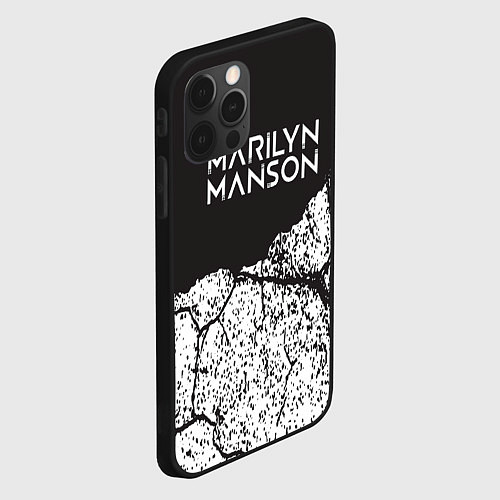 Чехол iPhone 12 Pro Max Marilyn manson / 3D-Черный – фото 2