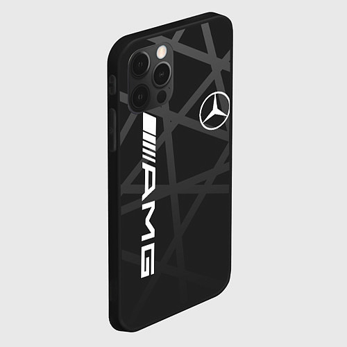 Чехол iPhone 12 Pro Max MERCEDES - BENZ МЕРСЕДЕС / 3D-Черный – фото 2