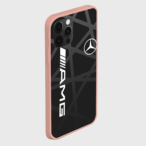 Чехол iPhone 12 Pro Max MERCEDES - BENZ МЕРСЕДЕС / 3D-Светло-розовый – фото 2