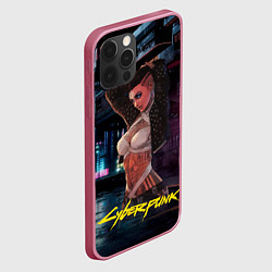Чехол для iPhone 12 Pro Max Girl Vi cyberpunk2077, цвет: 3D-малиновый — фото 2