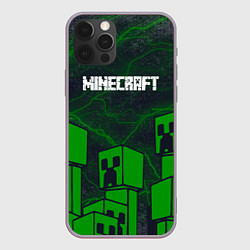 Чехол для iPhone 12 Pro Max Minecraft майнкрафт Зомби, цвет: 3D-серый