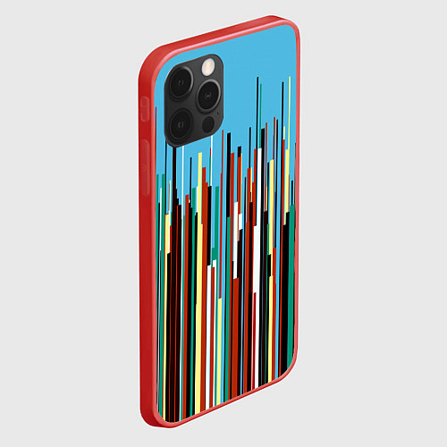 Чехол iPhone 12 Pro Max Красочный растр Fashion / 3D-Красный – фото 2