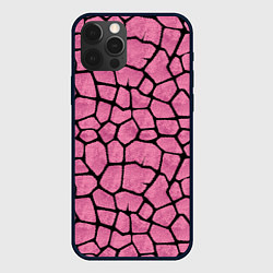 Чехол для iPhone 12 Pro Max Шерсть розового жирафа, цвет: 3D-черный