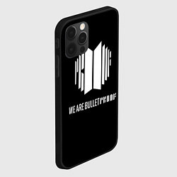 Чехол для iPhone 12 Pro Max BTS WE ARE BULLETPROOF БТС - мы пуленепробиваемые, цвет: 3D-черный — фото 2