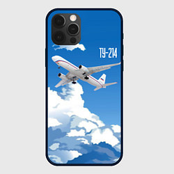 Чехол для iPhone 12 Pro Max Самолет Ту-214, цвет: 3D-черный