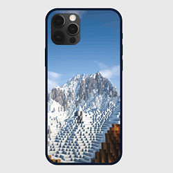 Чехол для iPhone 12 Pro Max Minecraft Mountains Video game, цвет: 3D-черный