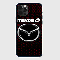 Чехол для iPhone 12 Pro Max MAZDA 6 - Соты, цвет: 3D-черный