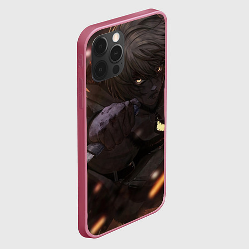 Чехол iPhone 12 Pro Max Опасный Торфинн / 3D-Малиновый – фото 2