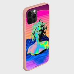 Чехол для iPhone 12 Pro Max Gorgon Medusa Vaporwave Neon Mountains, цвет: 3D-светло-розовый — фото 2