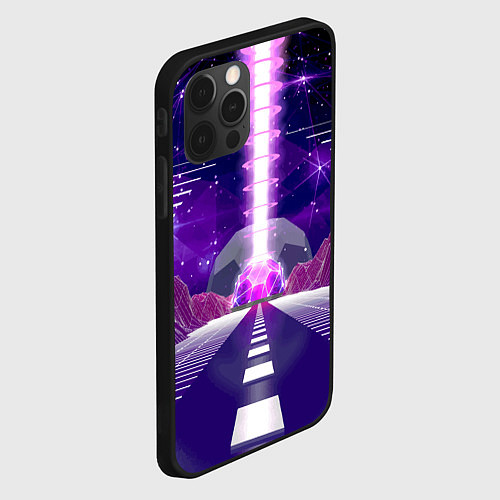 Чехол iPhone 12 Pro Max Vaporwave Neon Space / 3D-Черный – фото 2