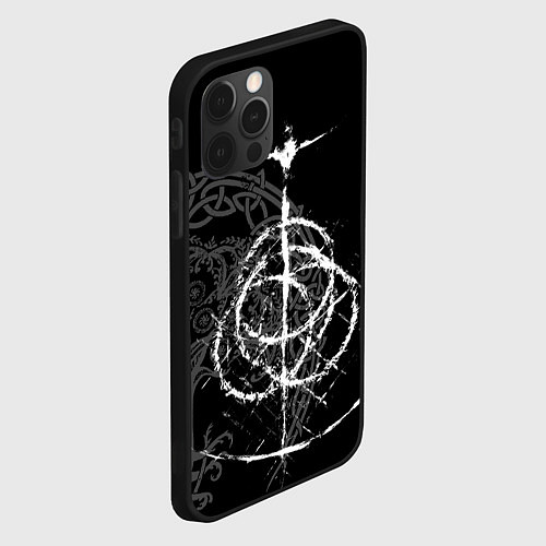 Чехол iPhone 12 Pro Max КОЛЬЦА ЭЛДЕНА / 3D-Черный – фото 2
