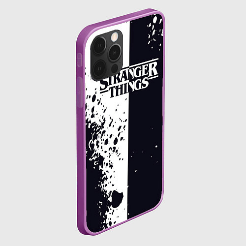 Чехол iPhone 12 Pro Max STRANGER THINGS ОЧЕНЬ СТРАННЫЕ ДЕЛА ДВА ЦВЕТА / 3D-Сиреневый – фото 2