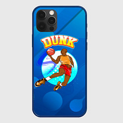 Чехол для iPhone 12 Pro Max Dunk баскетболист, цвет: 3D-тёмно-синий